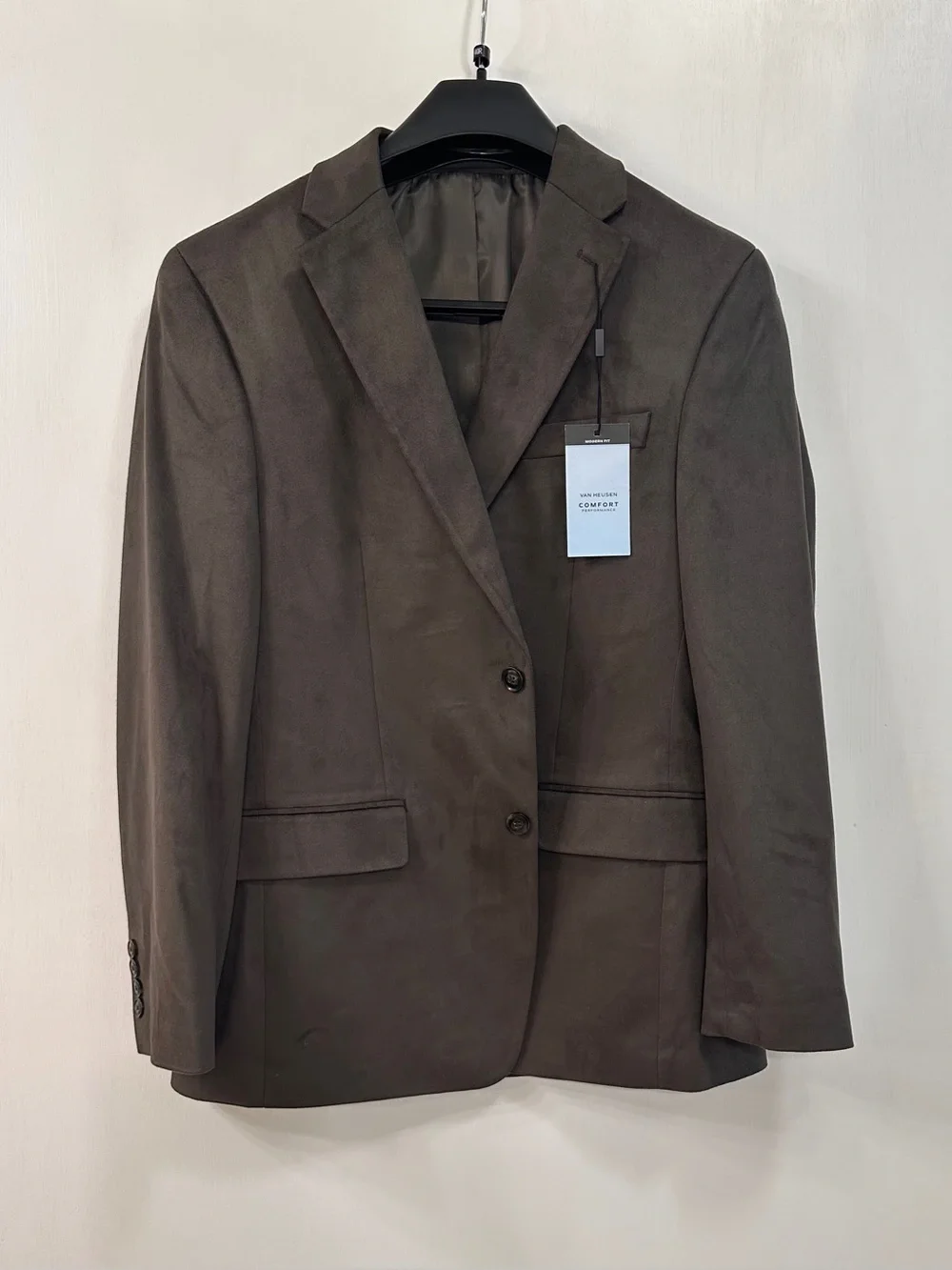 NWT Van Heusen Men's 40R Blazer Faux Suede Comfort Sport Coat Suit $200
